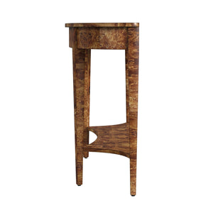 Butler Specialty Astor Demilune Console Table - Elegant Olive Ash Finish With Tapered Legs And Curvaceous Shelf Light Brown Made Of Poplar Solids,Engineered Wood,Burl Veneers 4146442-butler