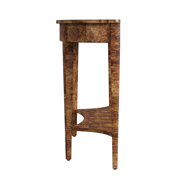 Butler Specialty Astor Demilune Console Table - Elegant Olive Ash Finish With Tapered Legs And Curvaceous Shelf Light Brown Made Of Poplar Solids,Engineered Wood,Burl Veneers 4146442-butler
