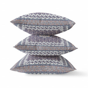 Homeroots 28” Gray Peach Holy Floral Indoor Outdoor Throw Pillow   414665