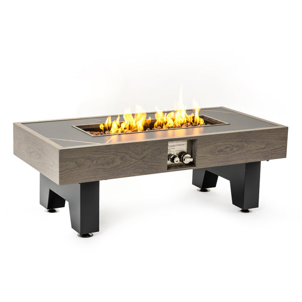 English Elm 42_Inch Contemporary Iron Fire Pit Table – Durable, Propane-Powered, Perfect For Outdoor Gatherings! W3131P277178