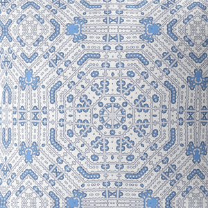 Homeroots 26” Blue Gray Geostar Indoor Outdoor Throw Pillow   414991