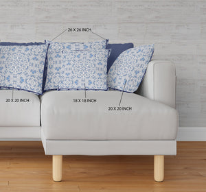 Homeroots 28” Blue Gray Geostar Indoor Outdoor Throw Pillow   414993