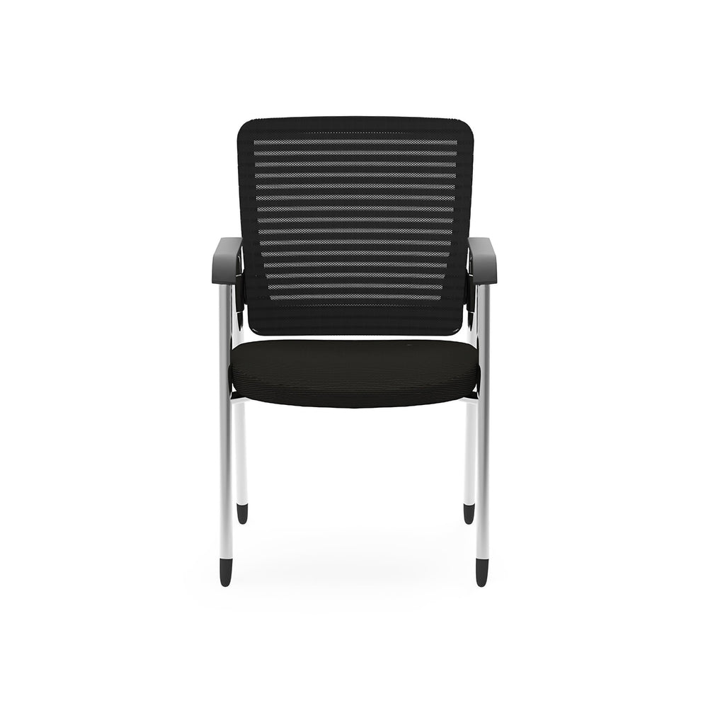 Eon Visitor Chair in Sleek Black with Durable Chromed Steel Frame - Perfect for Any Office Space