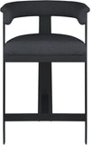 Romeo Black Vegan Leather Counter Stool 414Black-C Meridian Furniture