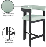 Romeo Mint Green Vegan Leather Counter Stool 414Mint-C Meridian Furniture