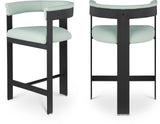 Romeo Mint Green Vegan Leather Counter Stool 414Mint-C Meridian Furniture