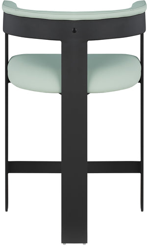 Romeo Mint Green Vegan Leather Counter Stool 414Mint-C Meridian Furniture