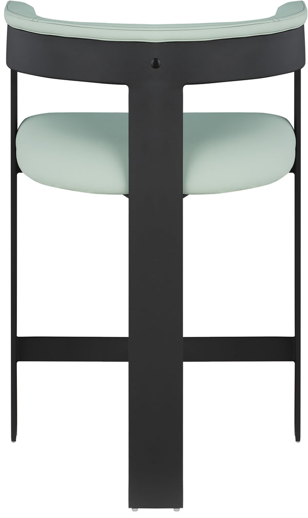 Romeo Mint Green Vegan Leather Counter Stool 414Mint-C Meridian Furniture