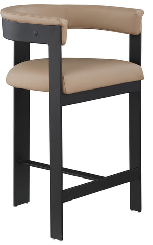 Romeo Tan Vegan Leather Counter Stool 414Tan-C Meridian Furniture