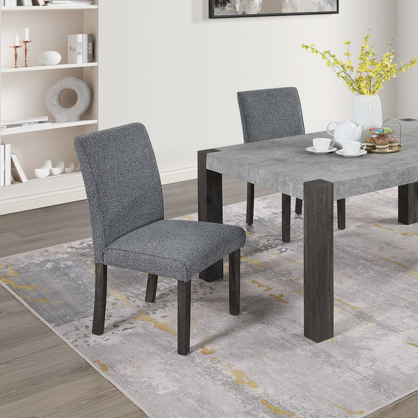 English Elm MARCIA Grey Dining Chairs Kit of 2 – Solid Wood & MDF Construction, Durable Grey Finish, Easy-Clean Upholstery B201P347298