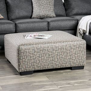 English Elm Gray Upholstery Ottoman 41"L x 41"W x 20"H – Plush Transitional Seating, Solid Wood Frame, Easy Assembly Gray 39 L x 39 W x 15 H B2741P356297