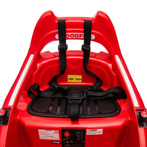 English Elm 12v Kids Ride on Bumper Car with 360 Spin Led Lights Bluetooth and Parental Remote Red W1578P198506