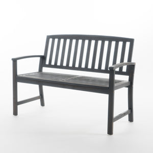 English Elm Christopher Knight Home® - LOJA Bench - Acacia Wood Outdoor Bench with Ergonomic Curved Backrest, Durable Stable Construction DARK GREY 57495.00ACADGY