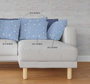 Homeroots 28” Blue White Geostar Indoor Outdoor Throw Pillow   415051