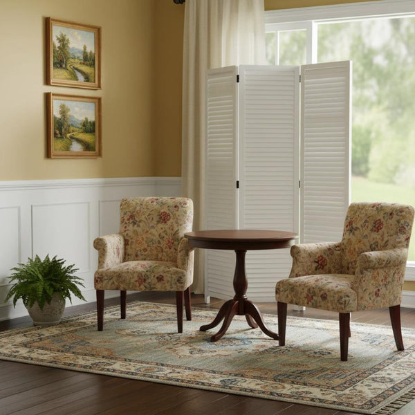 HomeRoots White Louvered Three-Panel Room Divider Screen - Stylish Privacy Solution for Home & Office Spaces 415077