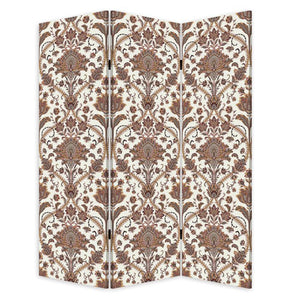 Homeroots Vintage Green Baroque Three Panel Room Divider Screen  Wood 415079