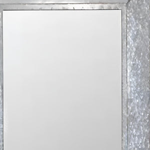 Homeroots 84" Gray Brown Metal And Wood Framed Leaning Accent Mirror  Wood ,Mirror 415092