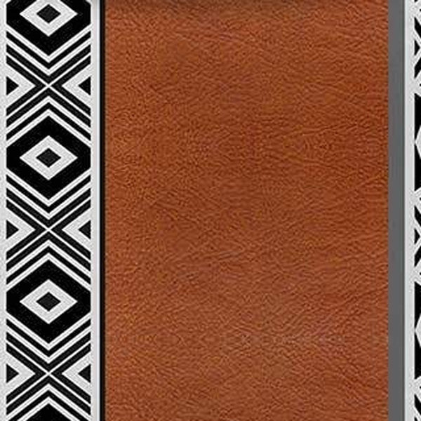 Homeroots Set Of Two 18" Brown And White Faux Leather Throw Pillow   415118