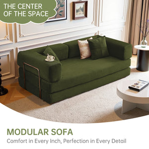 English Elm 2-In-1 Convertible Modular Sofa Bed With Memory Foam - Space-Saving Comfort For Small Spaces! W3653P355618