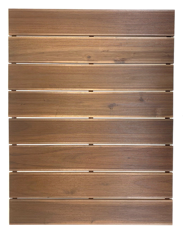 Homeroots Brown Non Slip Wood Plank Bath Floor Mat   415206