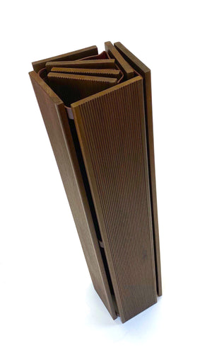 Homeroots Brown Non Slip Wood Plank Bath Floor Mat   415206