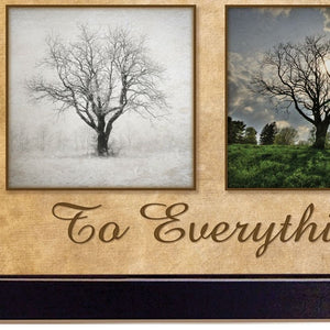 Homeroots There Is A Season Black Framed Print Wall Art  Wood Paper And Texture 415409