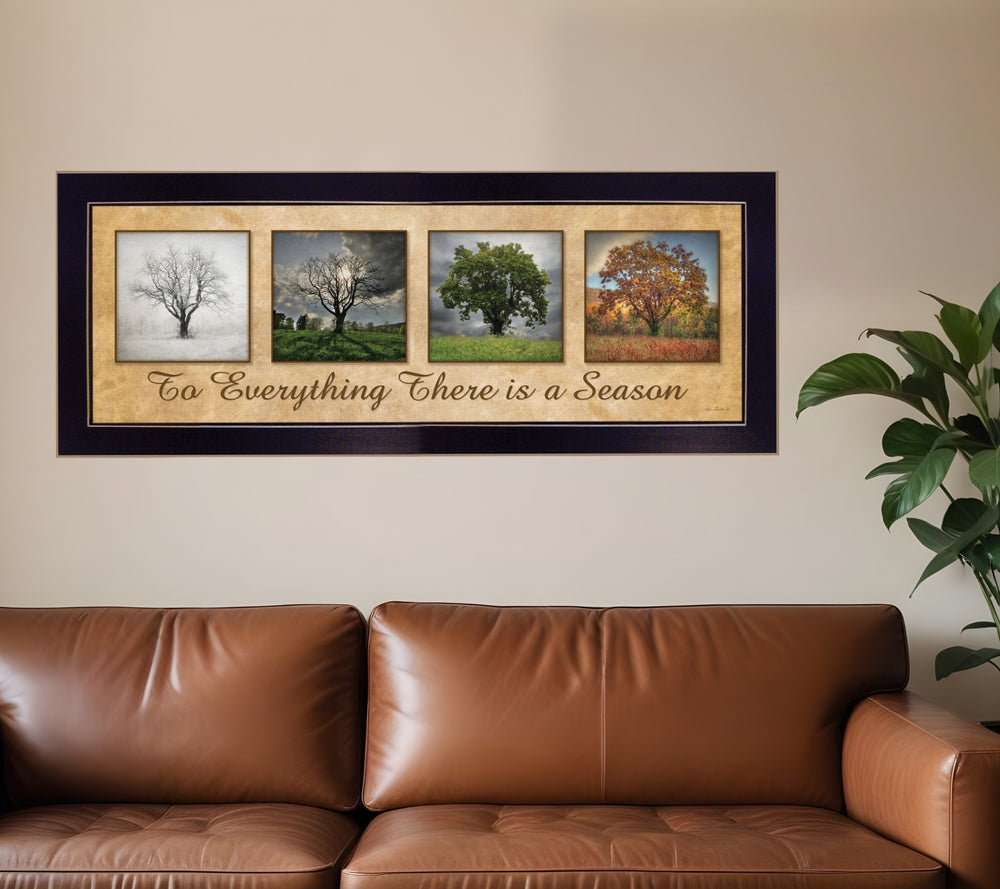 Homeroots There Is A Season Black Framed Print Wall Art  Wood Paper And Texture 415409