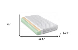 Homeroots 10" White Premier Memory Foam Hypoallergenic Full Mattress  Polyester 415480