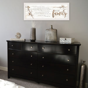 Homeroots We Are Family White Framed Print Wall Art  Paper,Wood 415510