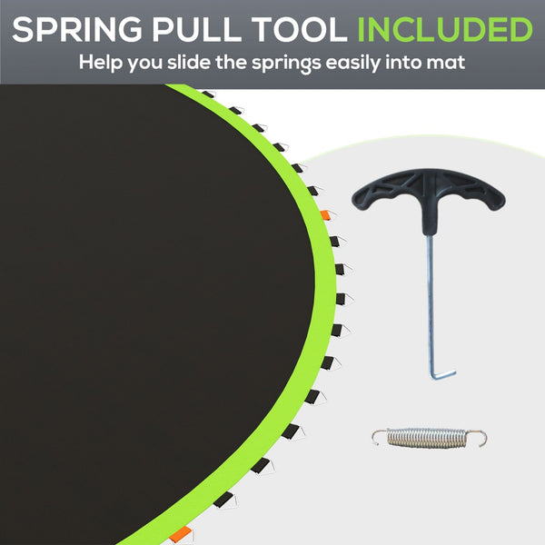 English Elm Soozier 14 Foot Round Trampoline Replacement Mat Uv Polypropylene 80 V-rings W2225P200525
