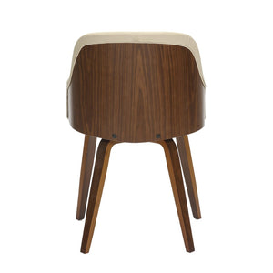 English Elm Dining/ Accent Chair Slatted Walnut Wood Frame Teal Upholstered Mid-century Seat B202P472714