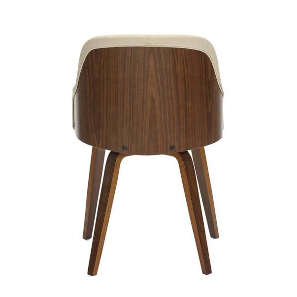 English Elm Dining/ Accent Chair Slatted Walnut Wood Frame Teal Upholstered Mid-century Seat B202P472714