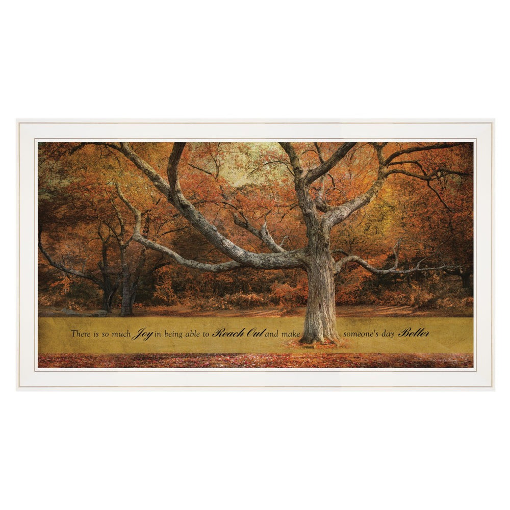 HomeRoots Reach Out 1 Framed Print Wall Art - Modern Design to Elevate Your Space with Style and Elegance White 415669