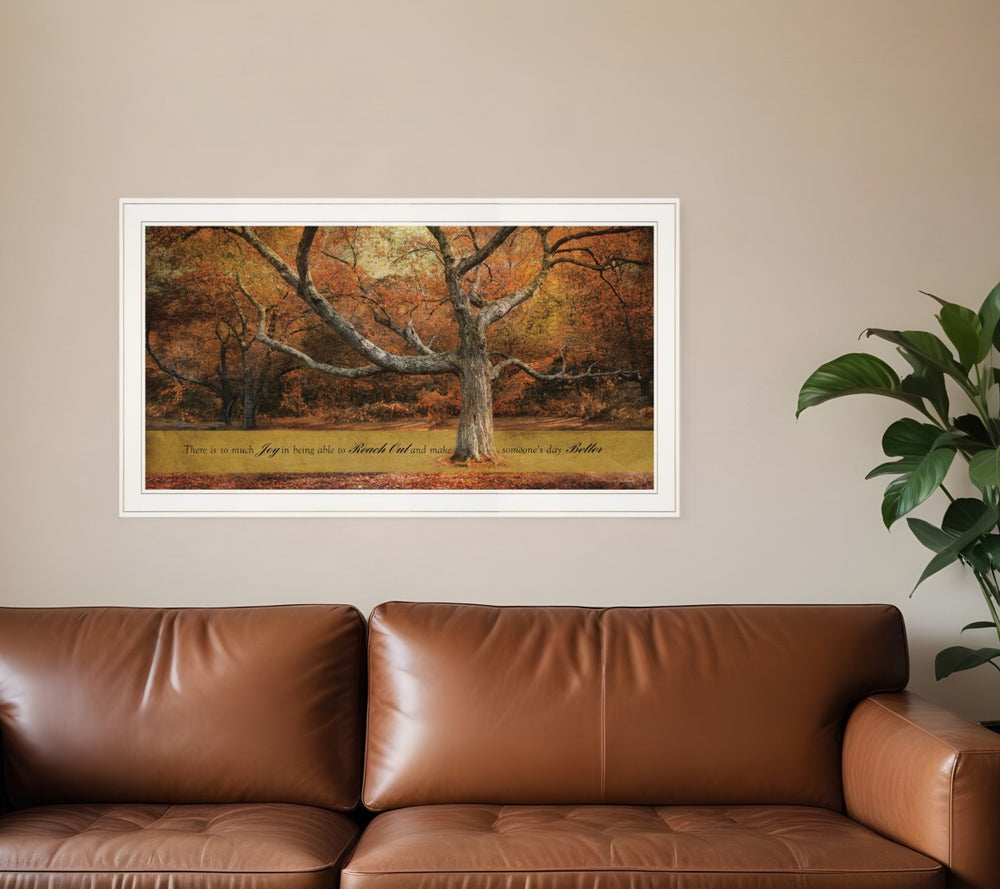 HomeRoots Reach Out 1 Framed Print Wall Art - Modern Design to Elevate Your Space with Style and Elegance White 415669