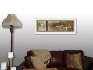 Homeroots Walk In The Light 2 White Framed Print Wall Art  Wood Paper And Texture 415686