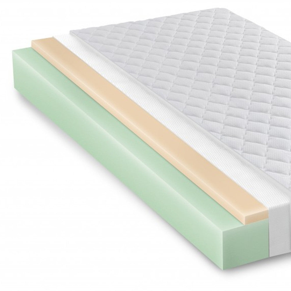 Homeroots 10" White Premier Memory Foam Hypoallergenic Queen Mattress  Polyester 415721