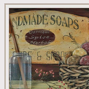 HomeRoots Set of Three COUNTRY BATH Framed Prints - Charming Wall Art for Stylish Bathroom Décor & Focal Point 415724
