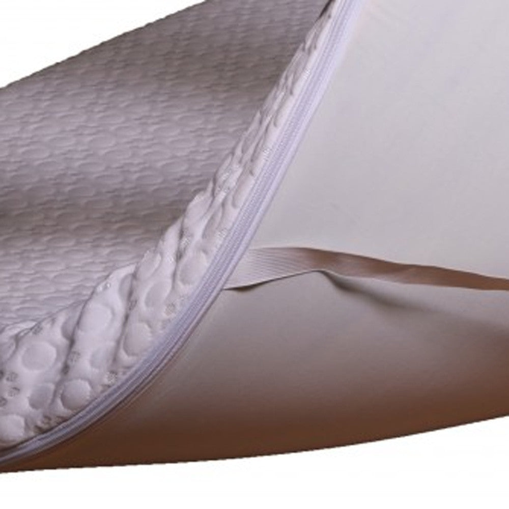 Homeroots 3" Deluxe White Memory Foam Mattress Topper With Straps Queen  Polyester 415768