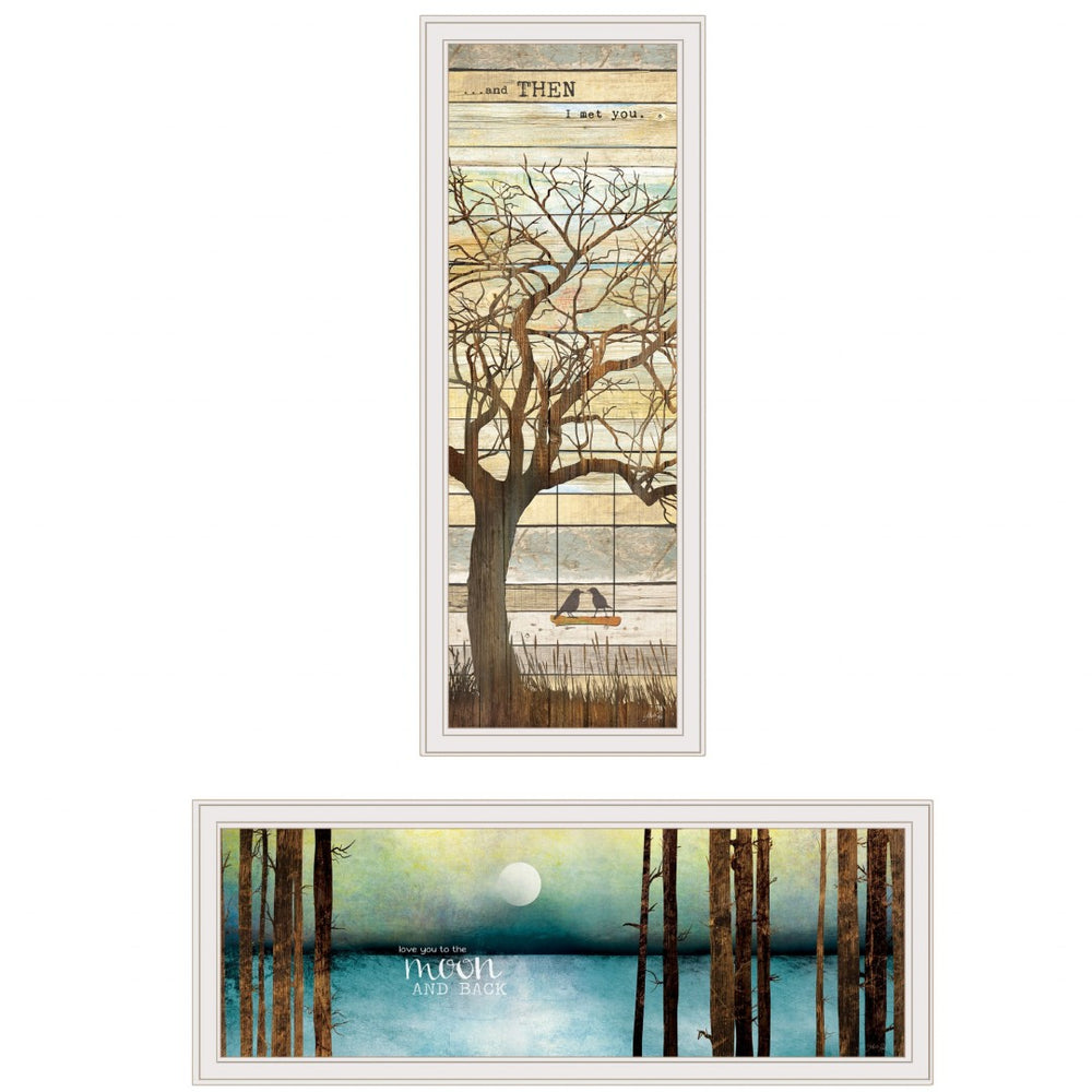 HomeRoots Set of Two Modern Framed Prints - Stylish Wall Art for Home or Office, Ready to Hang Decor 415802