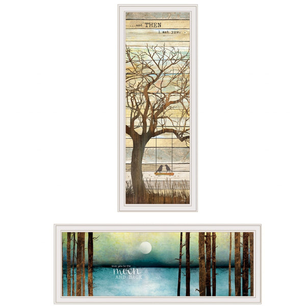 HomeRoots Set of Two Modern Framed Prints - Stylish Wall Art for Home or Office, Ready to Hang Decor 415802