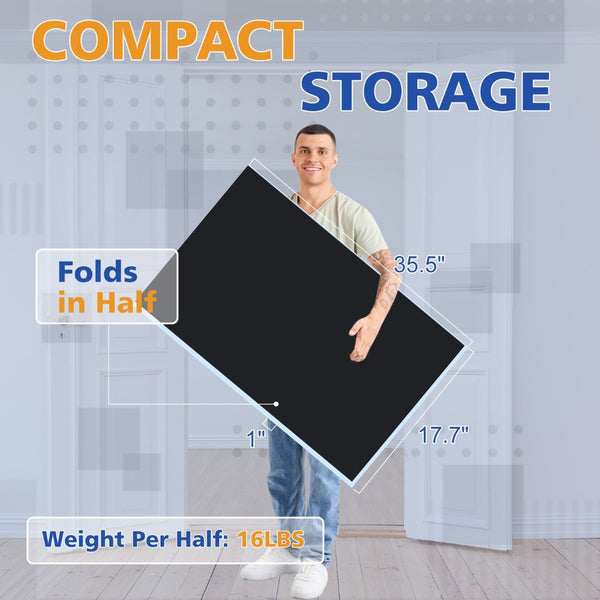 English Elm 6*3ft Foldable Mdf Ping Pong Conversion Top for Indoor Game Room Practice Black W1408P318965