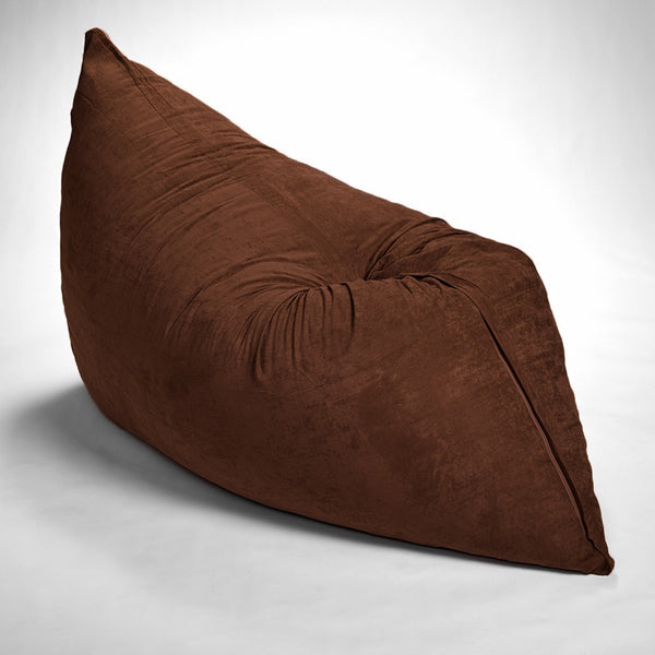 Homeroots 73" X 38" Brown Sofa Sack Bean Bag Lounger  Microsuede,Polyurethane Foam 415916