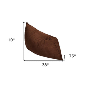 Homeroots 73" X 38" Brown Sofa Sack Bean Bag Lounger  Microsuede,Polyurethane Foam 415916