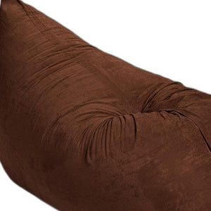 Homeroots 73" X 38" Brown Sofa Sack Bean Bag Lounger  Microsuede,Polyurethane Foam 415916