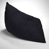 Homeroots 73" X 38" Black Sofa Sack Bean Bag Lounger Black Microsuede,Polyurethane Foam 415917