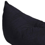 Homeroots 73" X 38" Black Sofa Sack Bean Bag Lounger Black Microsuede,Polyurethane Foam 415917