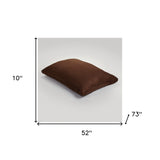 Homeroots 73" X 52" Brown Sofa Sack Bean Bag Lounger  Microsuede,Polyurethane Foam 415919