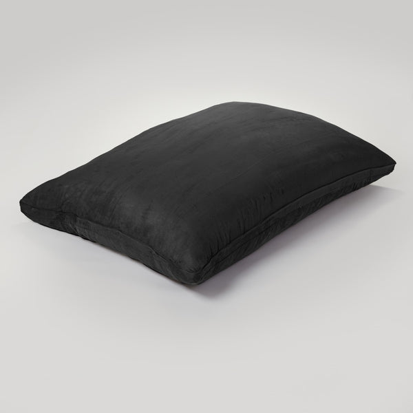 Homeroots 78" X 58" Black Sofa Sack Bean Bag Lounger Black Microsuede,Polyurethane Foam 415925