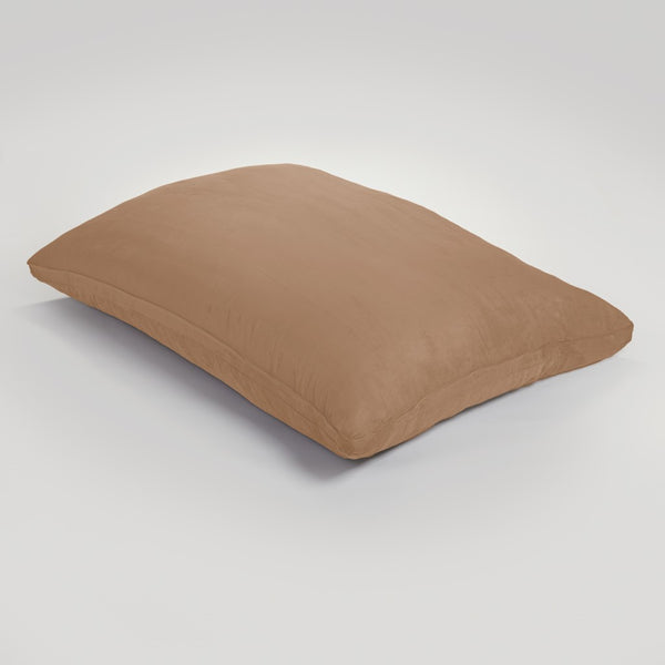 Homeroots 78" X 58" Khaki Sofa Sack Bean Bag Lounger Khaki Microsuede,Polyurethane Foam 415926