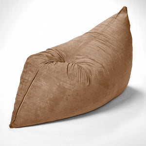 Homeroots 78" X 58" Khaki Sofa Sack Bean Bag Lounger Khaki Microsuede,Polyurethane Foam 415926